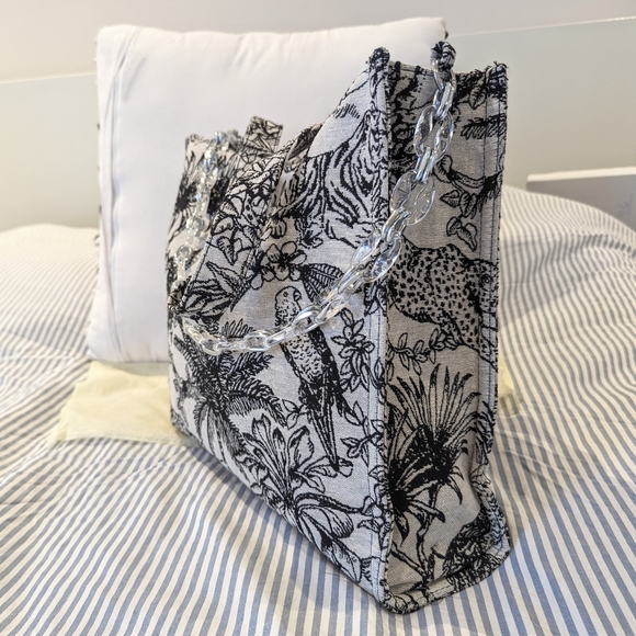 Tropical Canvas Tote - Picture 2 of 3